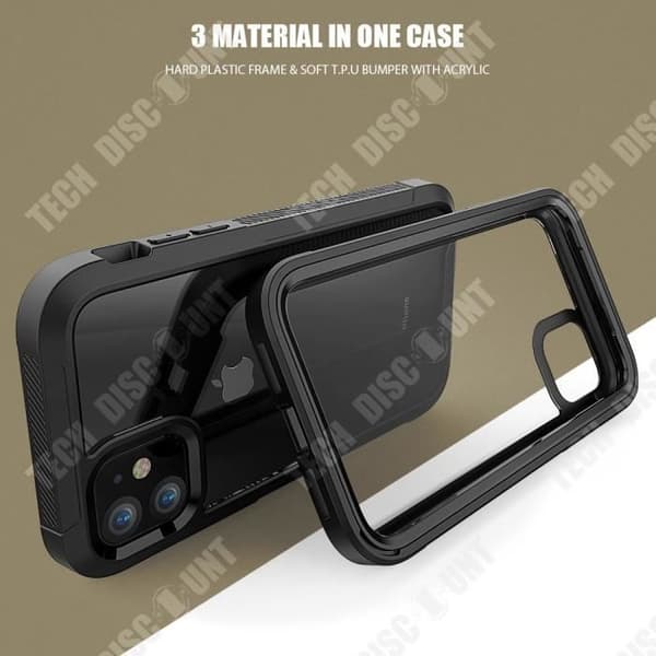 TD® Anti-kollisionstelefonfodral för iPhone 11 6,1 tum Anti-fingeravtryck TPU + PC-skal