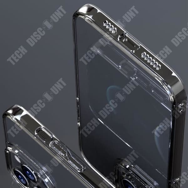 TD® Mobiltelefonfodral för iPhone13ProMax groove transparent akryl två-i-ett genomskinligt skyddsfodral