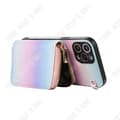 Miniatyrbild 2 av 4: TD® Läderfodral med dragkedja för iPhone 14 pro max Lutande design Flera kortfickor Kortfodral deg