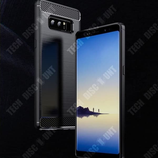 TD® Carbon Fiber Anti-Fingerprint Telefonfodral för Samsung Galaxy Note8 Lätt passform och bekväm känsla