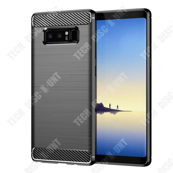 TD® Carbon Fiber Anti-Fingerprint Telefonfodral för Samsung Galaxy Note8 Lätt passform och bekväm känsla