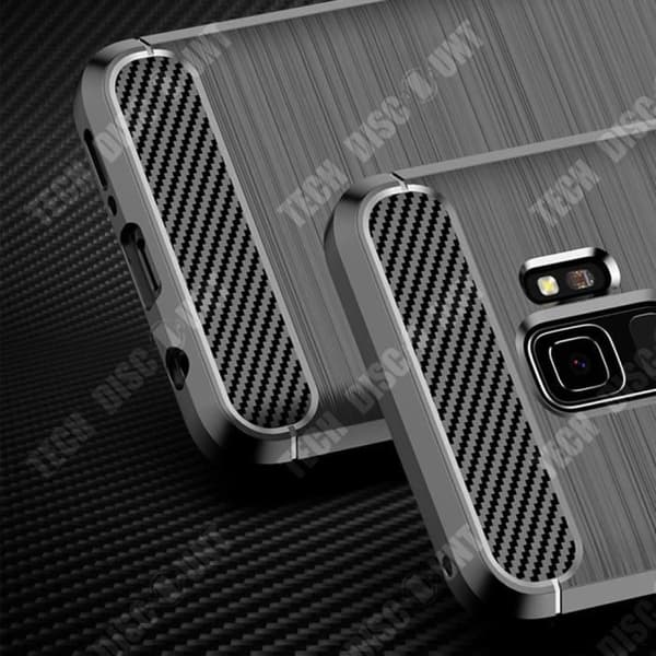 TD® Samsung Galaxy S9+ Mobiltelefon Skyddsfodral Borstad kolfiber Samsung S9 Anti-Drop Mjukt fodral
