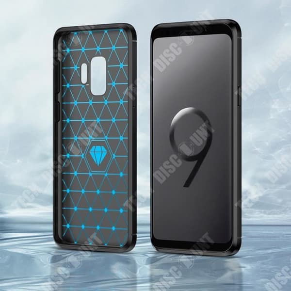 TD® Samsung Galaxy S9+ Mobiltelefon Skyddsfodral Borstad kolfiber Samsung S9 Anti-Drop Mjukt fodral