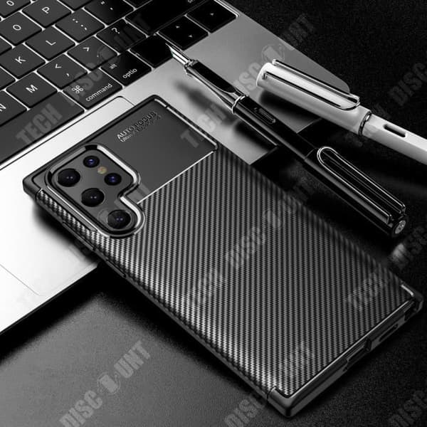TD® kolfiber frostat telefonfodral för Samsung Galaxy s22tpu soft shell exakt hålposition