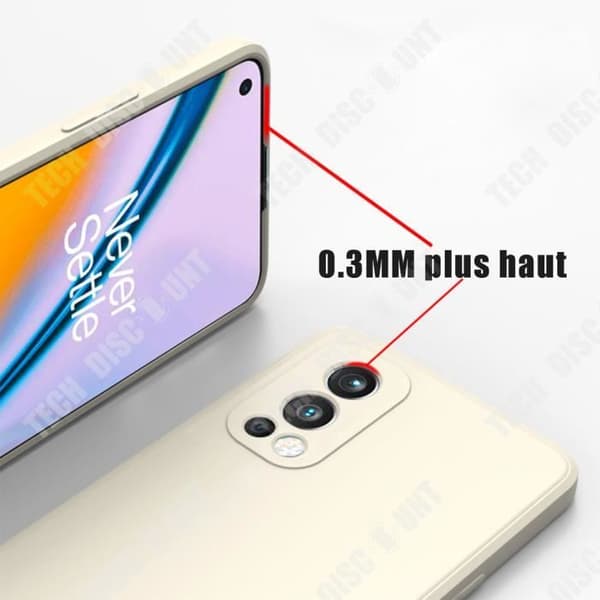 TD® för Oneplus nord 2 Rubiks kub flytande tunt hål rakt kant silikontelefonfodral Plus All-Comp skyddande skal