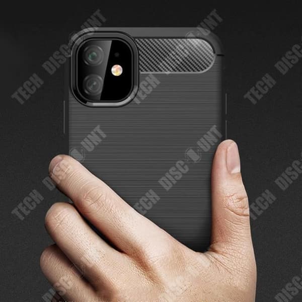 TD® kolfiberborstad mobiltelefonfodral Passar för iphone13m Stötsäker och anti-dropp helt skyddande skal