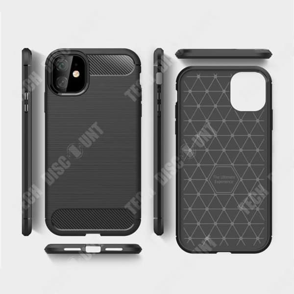 TD® kolfiberborstad mobiltelefonfodral Passar för iphone13m Stötsäker och anti-dropp helt skyddande skal