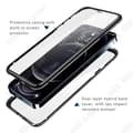Miniatyrbild 4 av 4: TD® Magnetic Suction Mobiltelefonfodral för iPhone 12pro Aluminiumlegering Dubbelglas Skyddsfodral