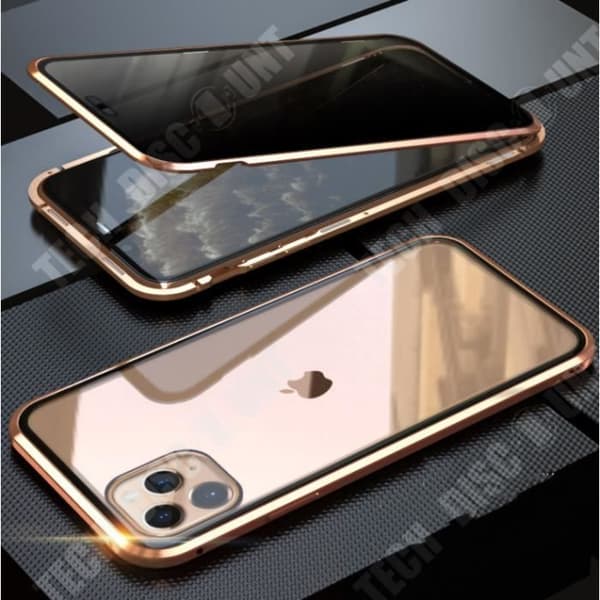 TD® 2pack Lämplig för iPhone12 telefonfodral med dubbelsidig Apple 12 Pro skyddande magnetisk metallram