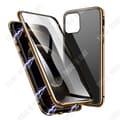 Miniatyrbild 1 av 4: TD® Magnetic Mobiltelefonfodral för iPhone 12 Aluminiumlegering Dubbelsidigt glas 360 graders skyddsfodral