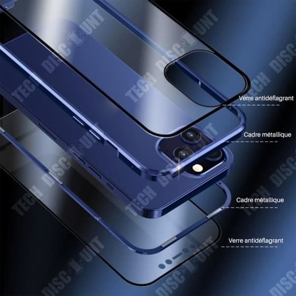 TD® Mobiltelefonfodral för iPhone13pro max dubbelsidigt härdat glas magnetiskt dammtätt skyddsfodral