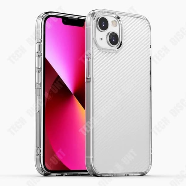 TD® Mobiltelefonfodral lämplig för iphone13 skyddsfodral i kolfibermönster genomskinligt silikonfodral