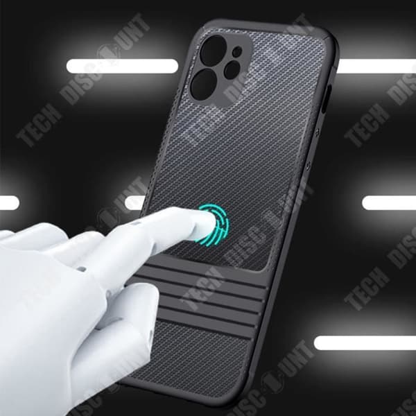 TD® Silikontelefonfodral för iPhone 12 Promax Icke-fingeravtryck Bekvämt känsla AI-fallskydd