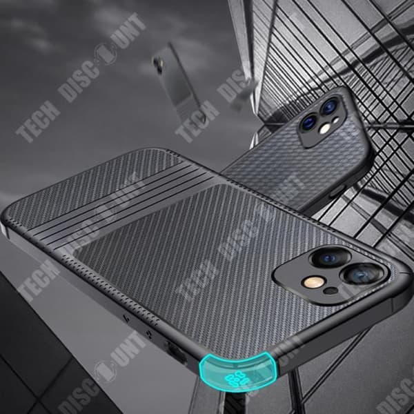 TD® mobiltelefonfodral lämplig för iphone11 kolfiber silikon soft shell anti-dropp skyddsskydd