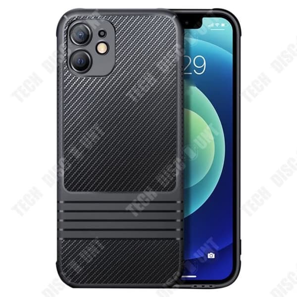 TD® mobiltelefonfodral lämplig för iphone11 kolfiber silikon soft shell anti-dropp skyddsskydd