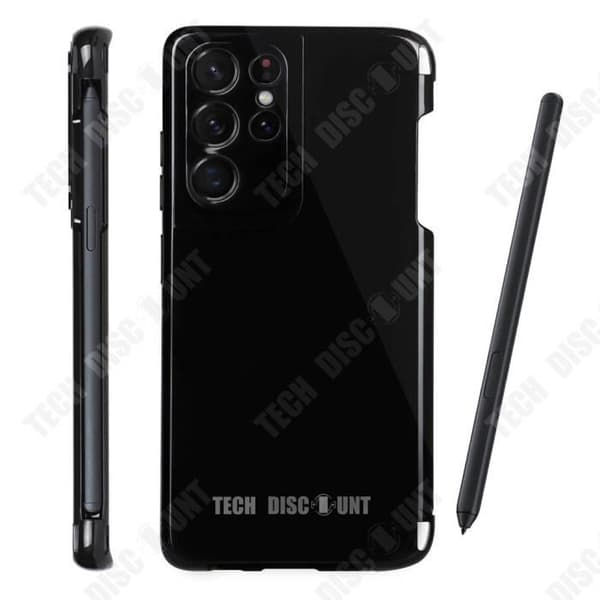 TD® Lämplig för Samsung Galaxy S21 Ultra transparent telefonfodral tunt hål telefonfodral anti-kolli telefonfodral