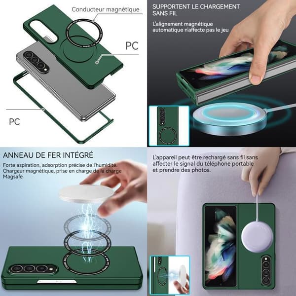 Telefonfodral - INN® - Z Fold 4 - TPU - Stötsäker - Magnetring