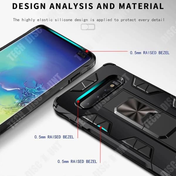 TD® för Samsung Galaxy S10 Mobiltelefonfodral Magnetisk silikon Bil Anti-fall remhållare