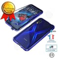 Miniatyrbild 1 av 4: CONFO Huawei Honor 9X-fodral, dubbelsidigt magnetiskt adsorptionsfodral Härdat glasfodral för Huawei Honor 9X Global - Blå