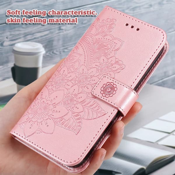SKALO Motorola Moto G15 Power Mandala Flip Cover - Pink