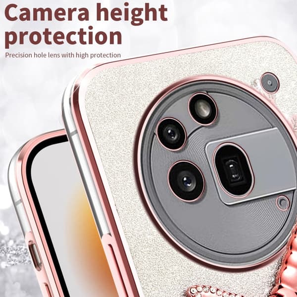 SKALO Nothing Phone (3a) Pro 5G KADEM Dragonfly Glitter Suojakuori - Violetti