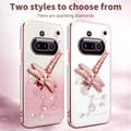 Pikkukuva 4 / 8: SKALO Nothing Phone (3a) 5G KADEM Dragonfly Glitter Suojakuori - Pinkki