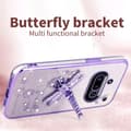 Pikkukuva 7 / 8: SKALO Nothing Phone (3a) 5G KADEM Dragonfly Glitter Suojakuori - Pinkki