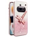 Pikkukuva 2 / 8: SKALO Nothing Phone (3a) 5G KADEM Dragonfly Glitter Suojakuori - Pinkki