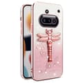 Pikkukuva 1 / 8: SKALO Nothing Phone (3a) 5G KADEM Dragonfly Glitter Suojakuori - Pinkki