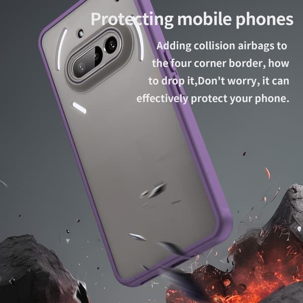 SKALO Nothing Phone (3a) 5G Color Bumper Frosted Skal - Lila