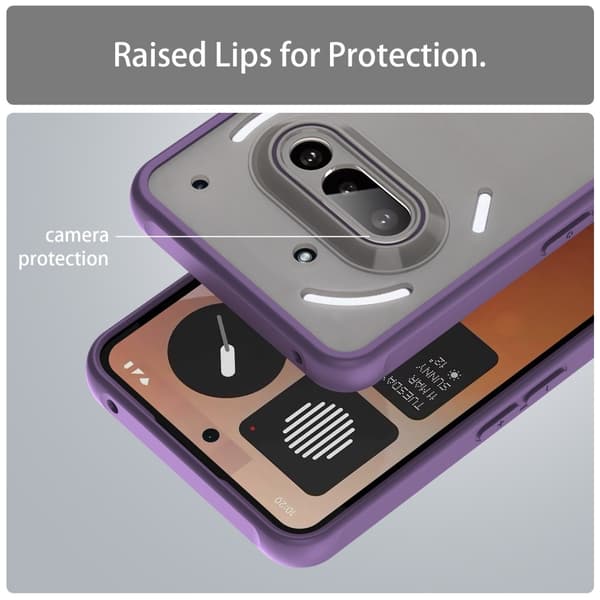 SKALO Nothing Phone (3a) 5G Color Bumper Frosted Skal - Lila