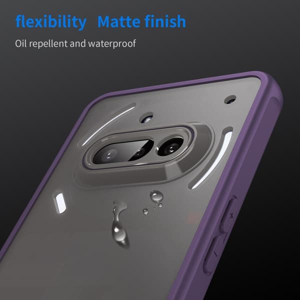 SKALO Nothing Phone (3a) 5G Color Bumper Frosted Skal - Lila