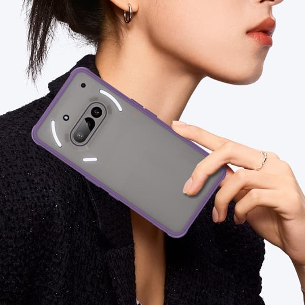 SKALO Nothing Phone (3a) 5G Color Bumper Frosted Skal - Lila