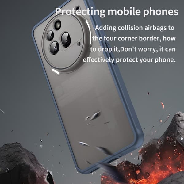 SKALO Nothing Phone (3a) Pro 5G Color Bumper Frosted Suojakuori - Sininen