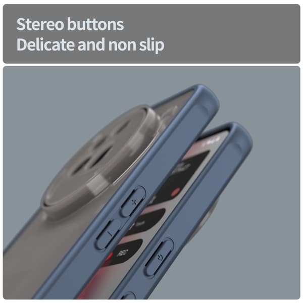 SKALO Nothing Phone (3a) Pro 5G Color Bumper Frosted Suojakuori - Sininen