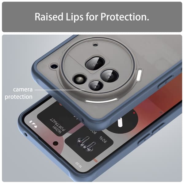 SKALO Nothing Phone (3a) Pro 5G Color Bumper Frosted Suojakuori - Sininen