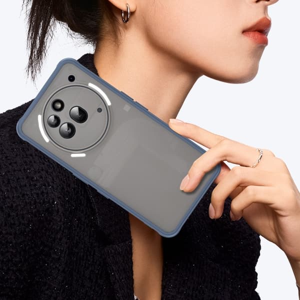 SKALO Nothing Phone (3a) Pro 5G Color Bumper Frosted Suojakuori - Sininen