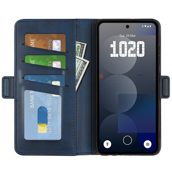 SKALO Nothing Phone (3a) Pro 5G Premium ID Flip Cover - Blå