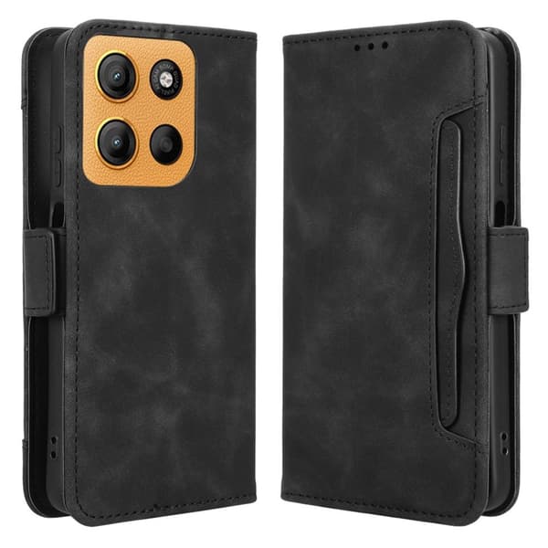 SKALO Motorola Moto G15 Power 6-FACK Plånboksfodral - Svart