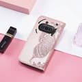 Pikkukuva 6 / 6: SKALO Nothing Phone (3a) 5G Mandala Butterfly Lompakkokotelo - Ruusukulta
