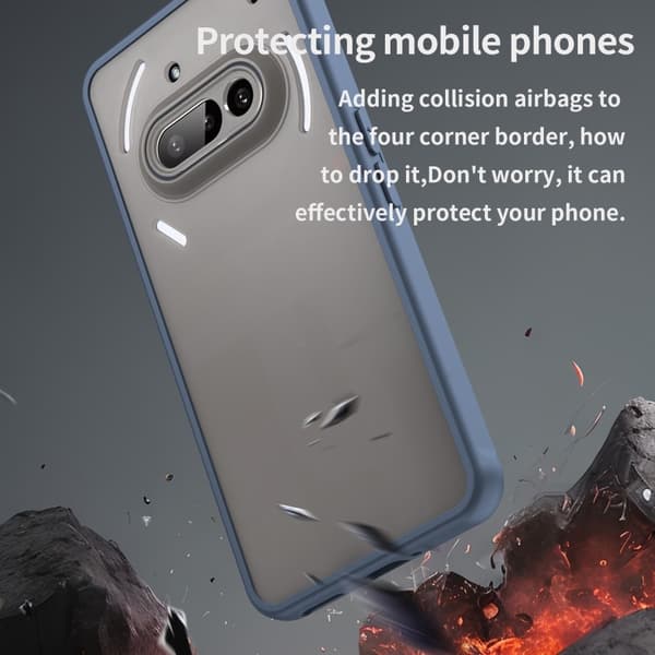 SKALO Nothing Phone (3a) 5G Color Bumper Frosted Skal - Blå