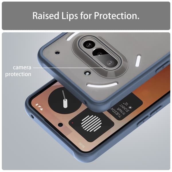 SKALO Nothing Phone (3a) 5G Color Bumper Frosted Skal - Blå