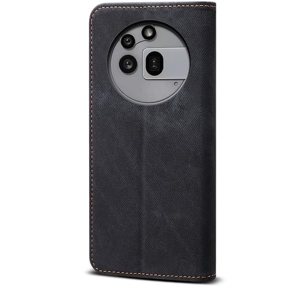 SKALO Nothing Phone (3a) Pro 5G Jeans Plånboksfodral - Svart