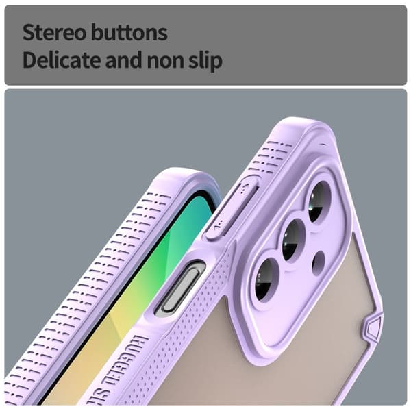 SKALO Samsung A26 5G Armor Hybrid Frosted Suojakuori - Violetti