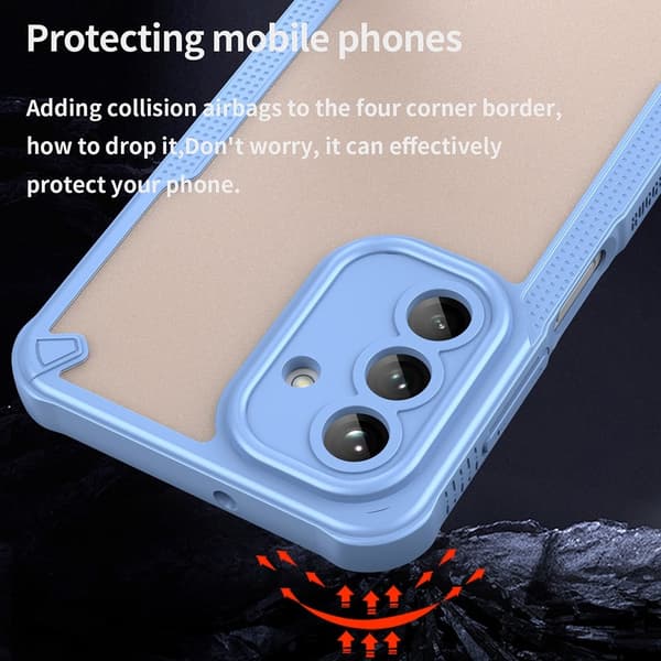 SKALO Samsung A26 5G Armor Hybrid Frosted Suojakuori - Sininen