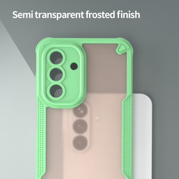 SKALO Samsung A26 5G Armor Hybrid Frosted Suojakuori - Vihreä