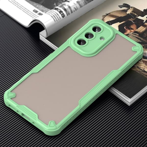 SKALO Samsung A26 5G Armor Hybrid Frosted Suojakuori - Vihreä
