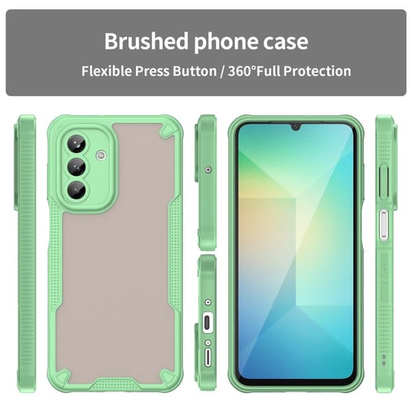 SKALO Samsung A26 5G Armor Hybrid Frosted Suojakuori - Vihreä