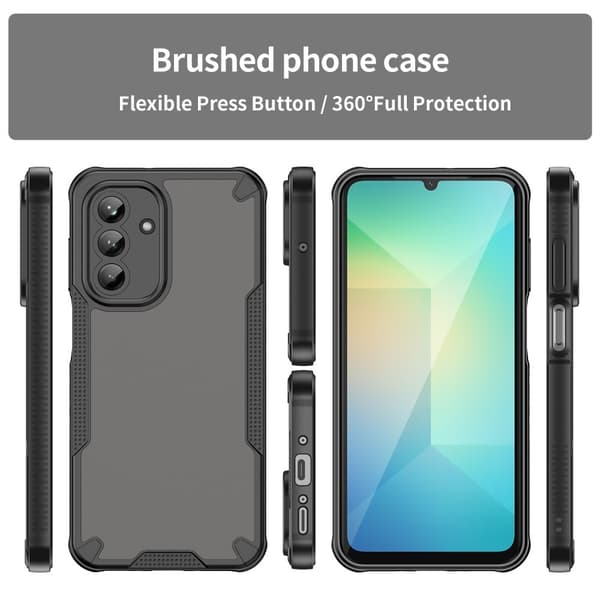 SKALO Samsung A26 5G Armor Hybrid Frosted Skal - Svart