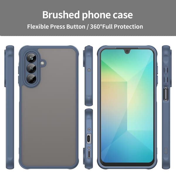 SKALO Samsung A26 5G Color Bumper Frosted Cover - Blå